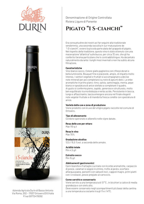 Pigato wine DOP I S-cianchi Az Agricola Durin-1